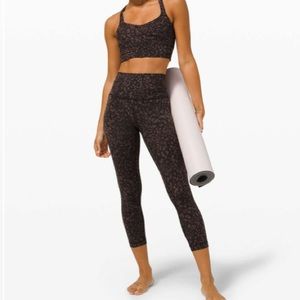 🍋Lululemon Align Crops Wild Thing Camo Brown🤎